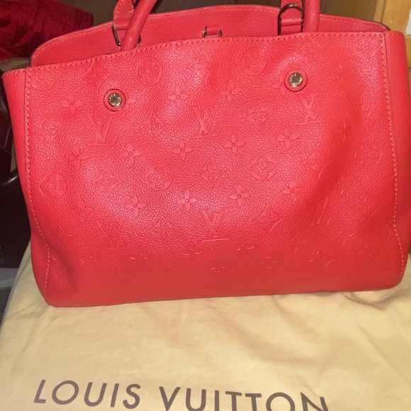 Louis Vuitton Red Tote - Picture 1 of 11